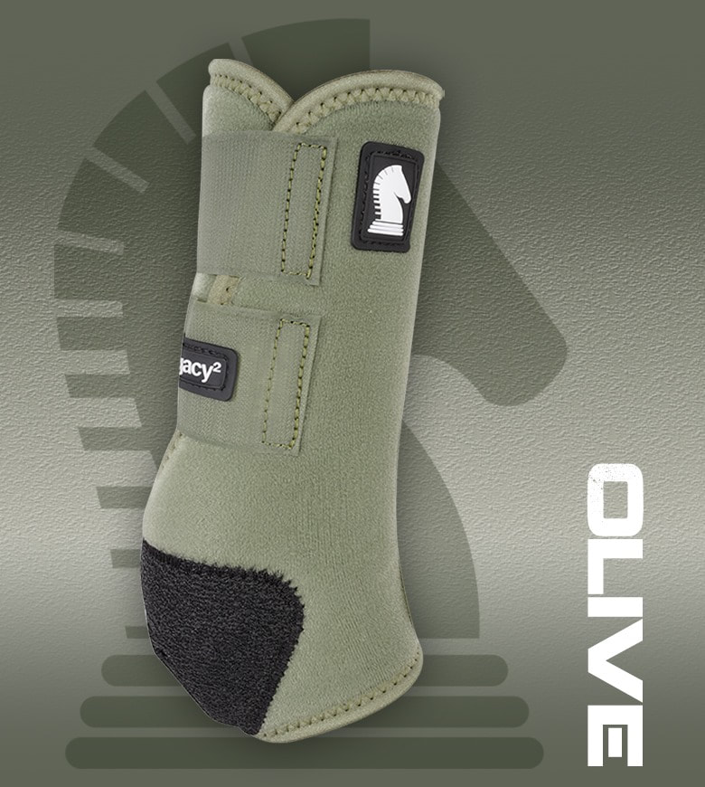 Medium, Front Classic Equine Olive Legacy2 Boots 